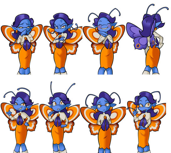 Iris expression sheet sheet i did for glow.art internship